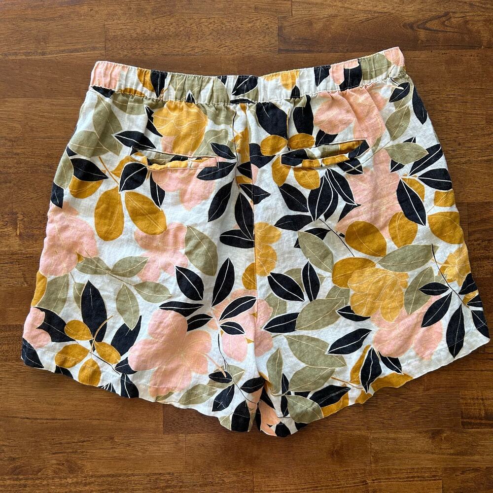 Rachel Zoe Boho Floral Linen Shorts—Size 1X, Relaxed Cottage Chic.​